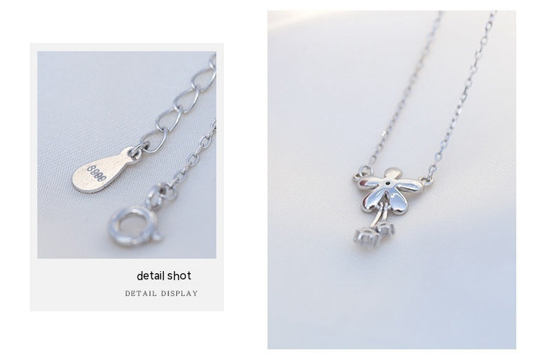 Elegant Sterling Silver Flower Pendant Necklace - Aurora Adorn