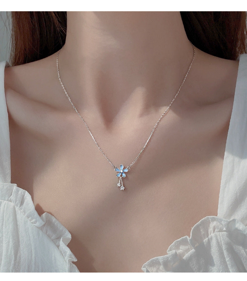 Elegant Sterling Silver Flower Pendant Necklace - Aurora Adorn