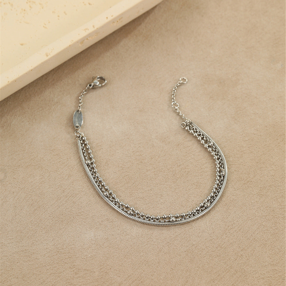 18K Gold Plated Stainless Steel Bracelet – Elegant Layered Chain Anklet/Bracelet for Women - Aurora Adorn