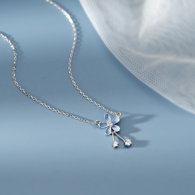 Elegant Sterling Silver Flower Pendant Necklace - Aurora Adorn