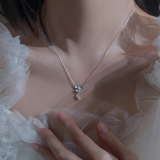 Elegant Sterling Silver Flower Pendant Necklace - Aurora Adorn