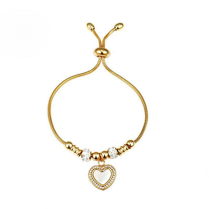 Gold Evil Eye Bracelet with Crystal Accents - Aurora Adorn