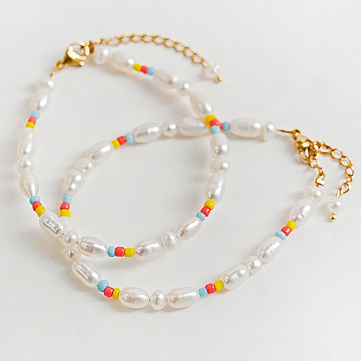 Pearl & Silver Beaded Bracelet – Elegant Women’s Jewelry with Color Accents