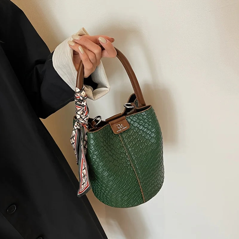 Women’s PU Leather Bucket Bag - Aurora Adorn