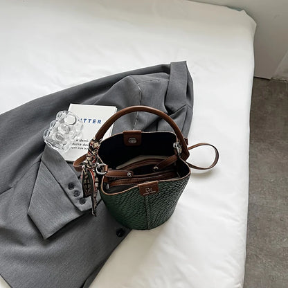 Women’s PU Leather Bucket Bag - Aurora Adorn