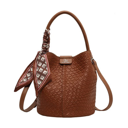 Women’s PU Leather Bucket Bag - Aurora Adorn