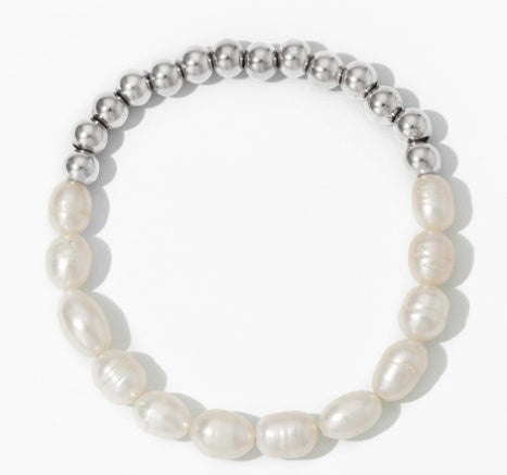 Stainless Steel & Pearl Beaded Bracelets - Aurora Adorn