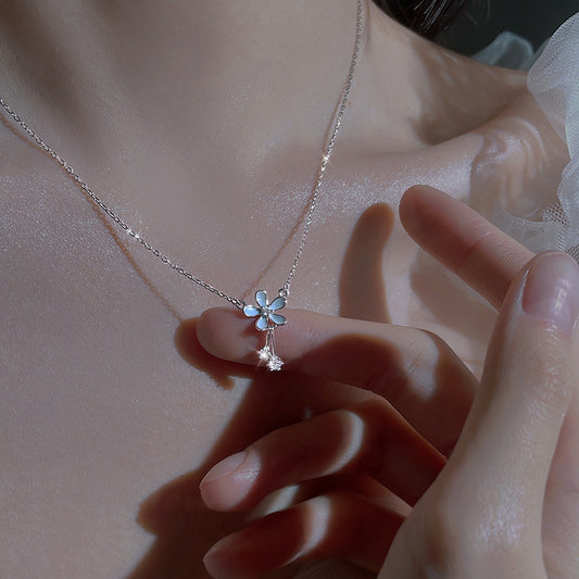 Elegant Sterling Silver Flower Pendant Necklace - Aurora Adorn